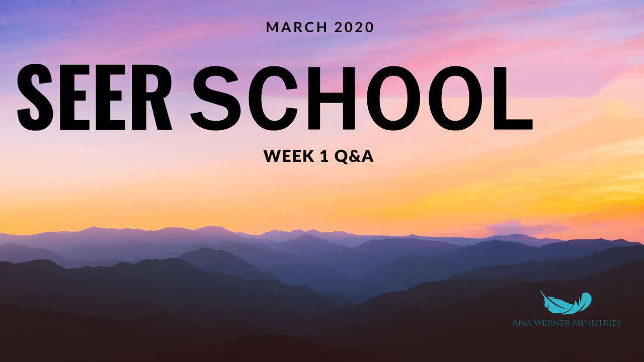 Week 1 Session 2 - Q&A - March 2020 Seer School